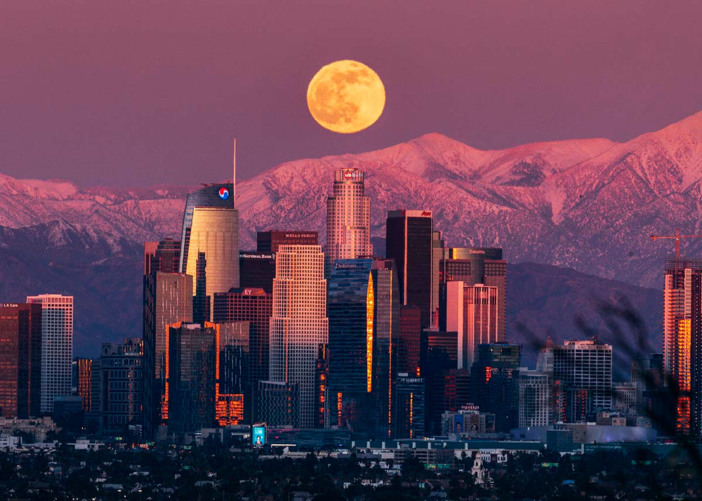 Moonrise Over Los Angeles