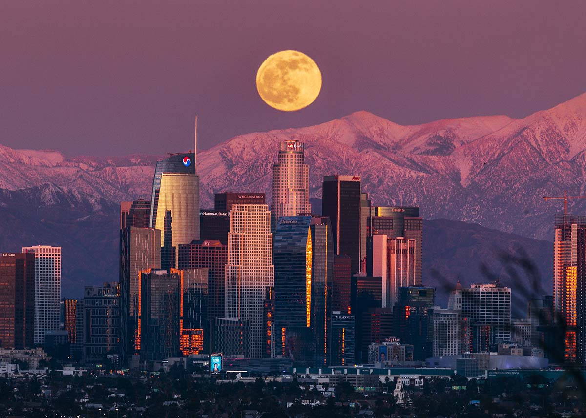 Moonrise Over Los Angeles