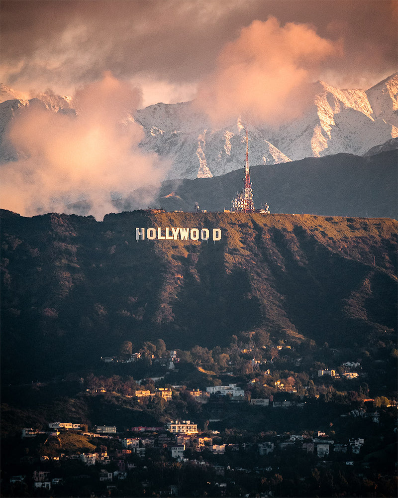 Snowy Hollywood Sign